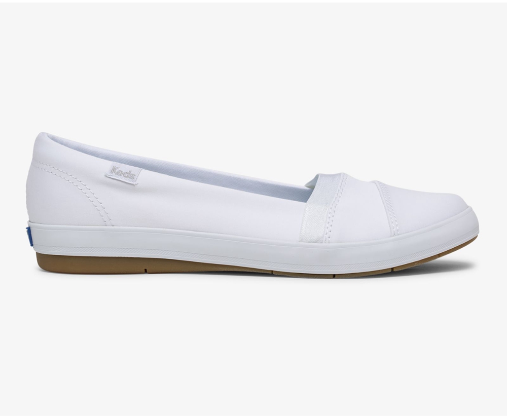 Slip Ons Keds Mujer Blancas - Carmel - 564-CLSUTP